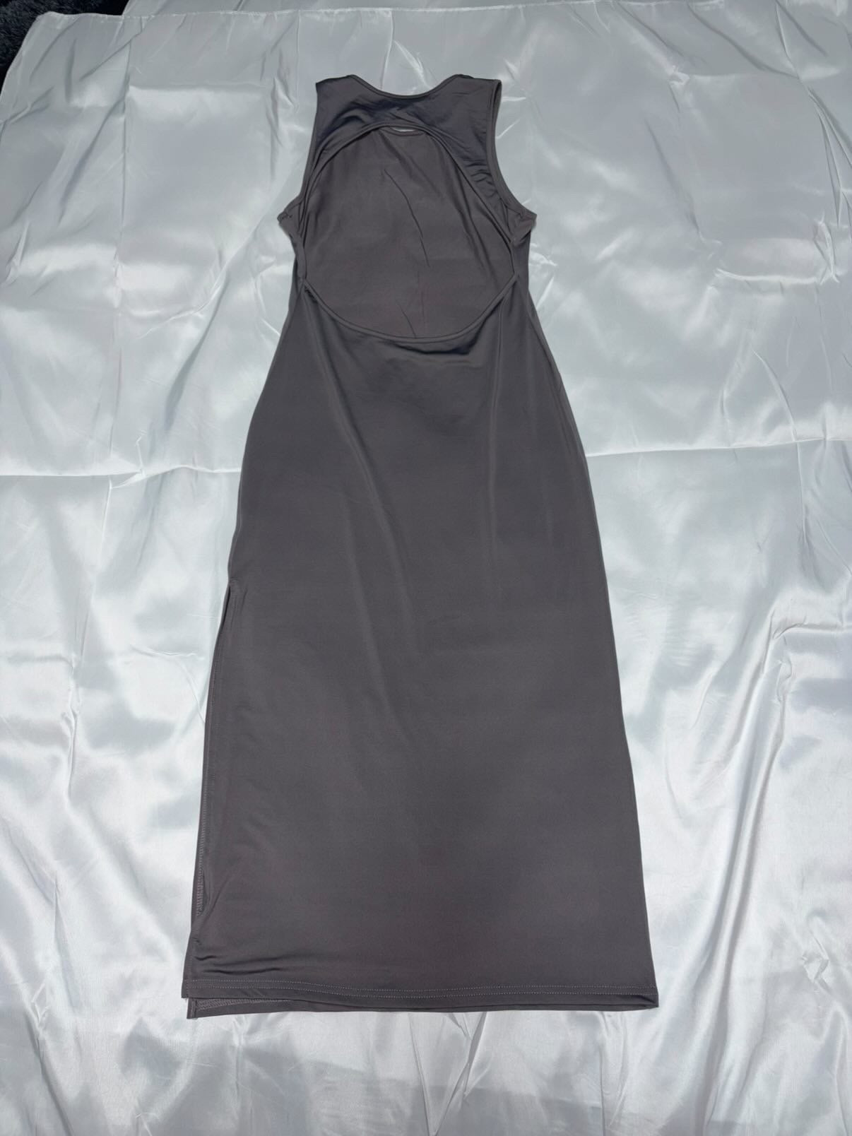 Vestido largo gris