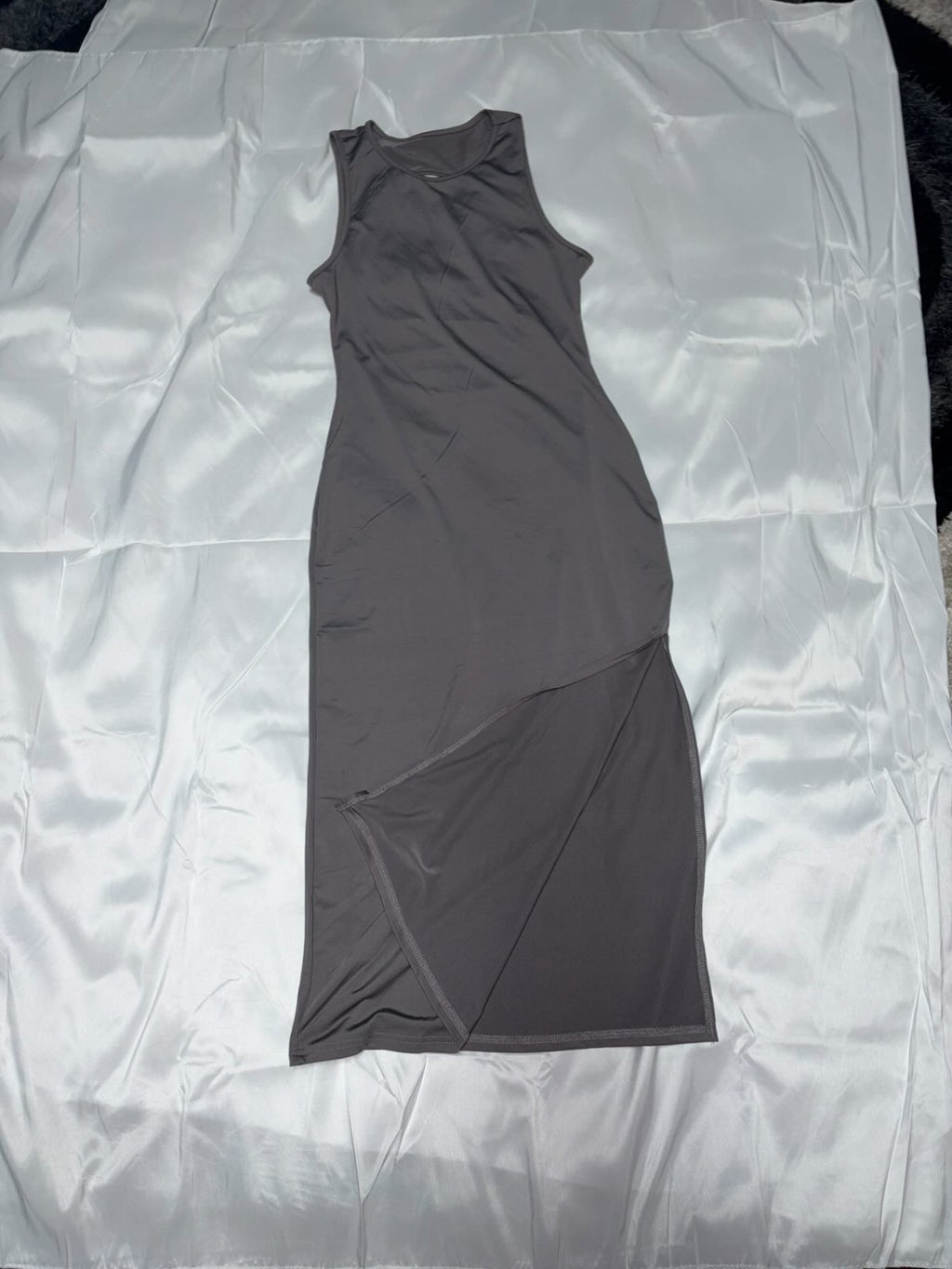 Vestido largo gris
