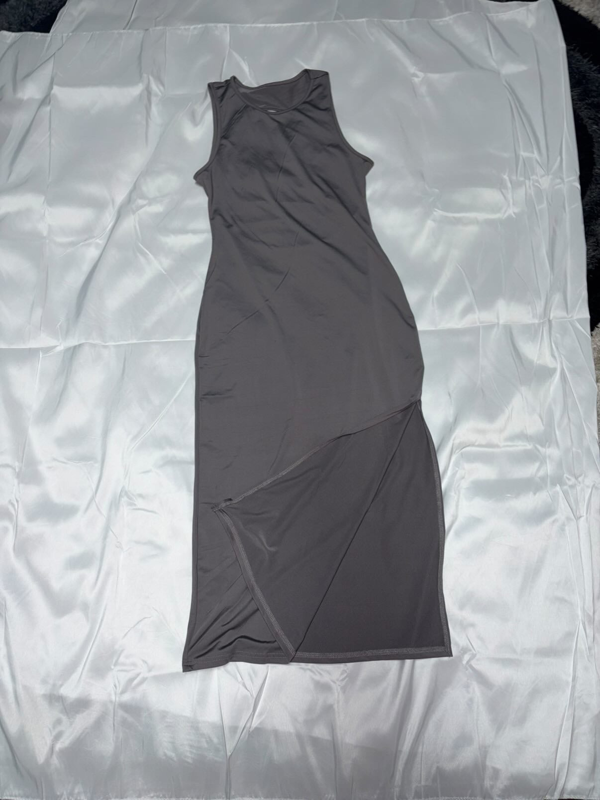 Vestido largo gris