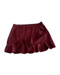 Falda rojo vino