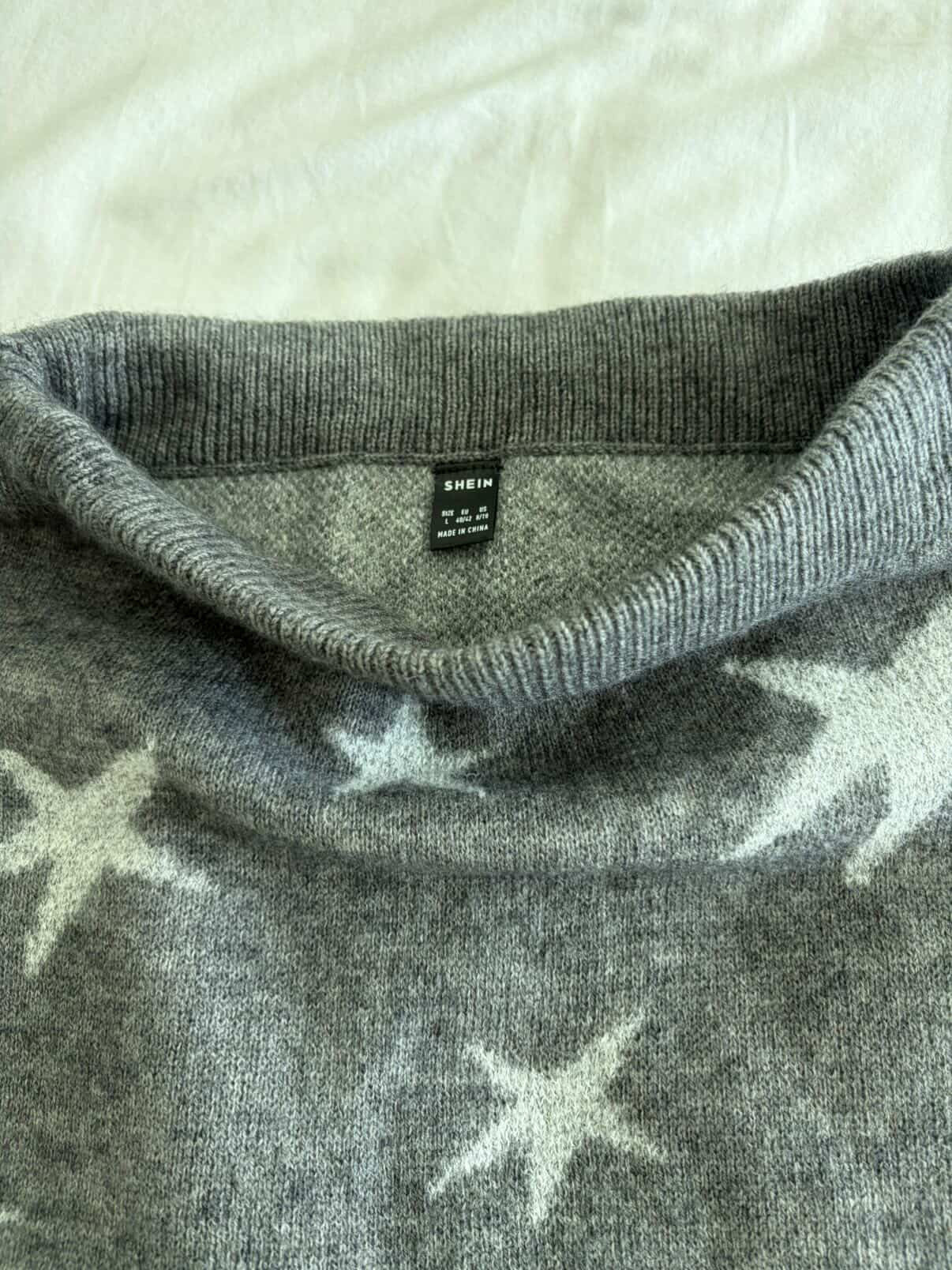 Falsa tejida gris