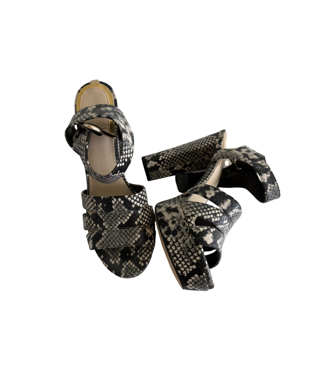 NUEVO Tacones estampado de serpiente